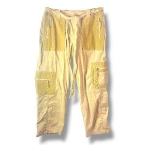 Abercrombie & Fitch Light Yellow Cargo Pants – Made in India - Size 31